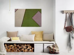 Leinwandbild Geometrische Muster, grün, 90x60 cm DD120434
