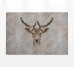 Leinwandbild Geweihträger, grau, 90x60 cm DD120444