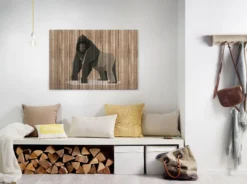 Leinwandbild Gorilla, braun, 90x60 cm DD120428