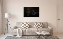 Leinwandbild Gorilla, schwarz, 90x60 cm DD120389