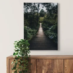 Leinwandbild Hängebrücke, grün, 50x70 cm DD123125
