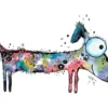 Leinwandbild Hund, weiß, 70x50 cm DD123097