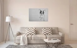 Leinwandbild Hund, weiß, 90x60 cm DD120474