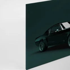 Leinwandbild Klassisches Auto, schwarz, 90x60 cm DD120412