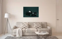 Leinwandbild Klassisches Auto, schwarz, 90x60 cm DD120412