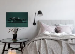 Leinwandbild Klassisches Auto, schwarz, 90x60 cm DD120411