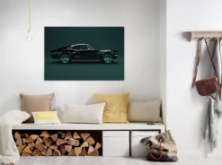 Leinwandbild Klassisches Auto, schwarz, 90x60 cm DD120411