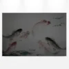 Leinwandbild Koi-Karpfen, grau, 90x60 cm DD120401