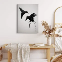 Leinwandbild Kolibri, schwarz, 50x70 cm DD123172