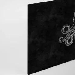 Leinwandbild Krake, schwarz, 90x60 cm DD120360