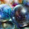 Leinwandbild Kugeln, blau, 70x50 cm DD123076