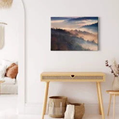 Leinwandbild Landschaft, blau, 70x50 cm DD123025