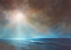 Leinwandbild Lichtstrahl, blau, 70x50 cm DD123075