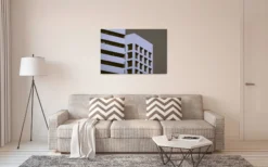 Leinwandbild Moderne Architektur, weiß, 90x60 cm DD120430