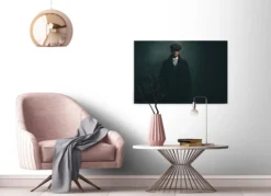 Leinwandbild Mysteriöser Mann, schwarz, 90x60 cm DD120415