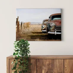 Leinwandbild Oldtimer, rostbraun, 70x50 cm DD123055