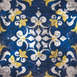 Leinwandbild Ornamente, blau, 50x50 cm DD123303