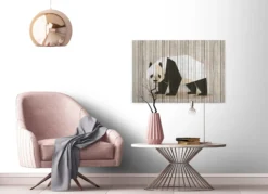 Leinwandbild Panda, weiß, 90x60 cm DD120427