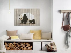 Leinwandbild Panda, weiß, 90x60 cm DD120427