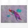 Leinwandbild Pfau, lila, 90x60 cm DD120499