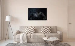 Leinwandbild Pferd, schwarz, 90x60 cm DD120391