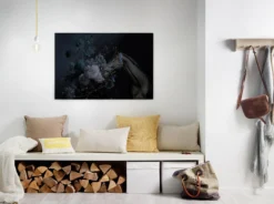 Leinwandbild Pferd, schwarz, 90x60 cm DD120391