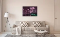 Leinwandbild Pilze, lila, 90x60 cm DD120476