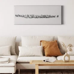 Leinwandbild Schafherde, weiß, 100x40 cm DD123235