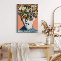 Leinwandbild Schmetterlinge, pfirsich, 50x70 cm DD123181