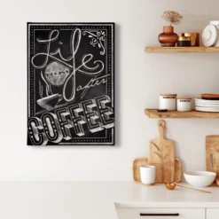 Leinwandbild Schrift, schwarz, 50x70 cm DD123135