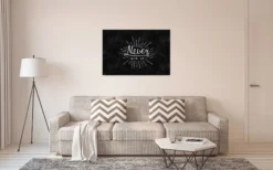 Leinwandbild Schriftzug, weiß, 90x60 cm DD120359
