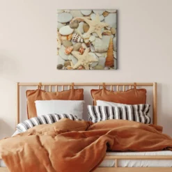 Leinwandbild Seestern, beige, 50x50 cm DD123273