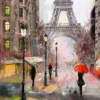 Leinwandbild Straßenszene, grau, 70x50 cm DD123080