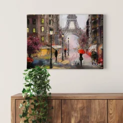 Leinwandbild Straßenszene, grau, 70x50 cm DD123080