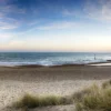 Leinwandbild Strand, blau, 100x40 cm DD123217