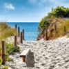 Leinwandbild Strand, blau, 70x50 cm DD123033