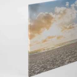 Leinwandbild Strandkorb, blau, 90x60 cm DD120315