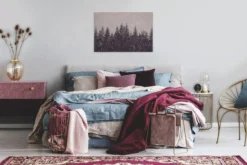 Leinwandbild Tannenwald, schwarz, 90x60 cm DD120384