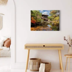 Leinwandbild Tempel, grün, 70x50 cm DD123015