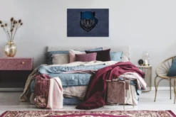 Leinwandbild Tiger, blau, 90x60 cm DD120382