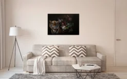 Leinwandbild Tiger, orange, 90x60 cm DD120387