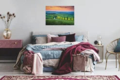 Leinwandbild Toskanische Landschaft, grün, 90x60 cm DD120312