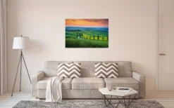 Leinwandbild Toskanische Landschaft, grün, 90x60 cm DD120312
