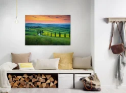 Leinwandbild Toskanische Landschaft, grün, 90x60 cm DD120312