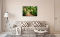 Leinwandbild Tropischer Waldweg, grün, 90x60 cm DD120308