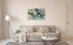 Leinwandbild Vögel, grau, 90x60 cm DD120375