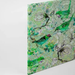 Leinwandbild Vögel, grün, 90x60 cm DD120352