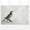 Leinwandbild Vogel, grau, 90x60 cm DD120366