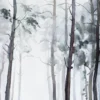 Leinwandbild Wald, grau, 70x50 cm DD123084