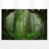 Leinwandbild Wald, grün, 90x60 cm DD120307
